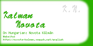 kalman novota business card