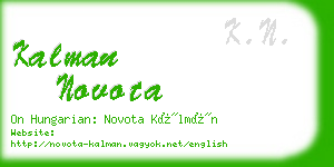 kalman novota business card